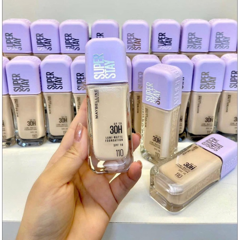 Kem nền bắt sáng Superstay Lumi Matte 30H nắp tím che phủ siêu nhẹ mặt