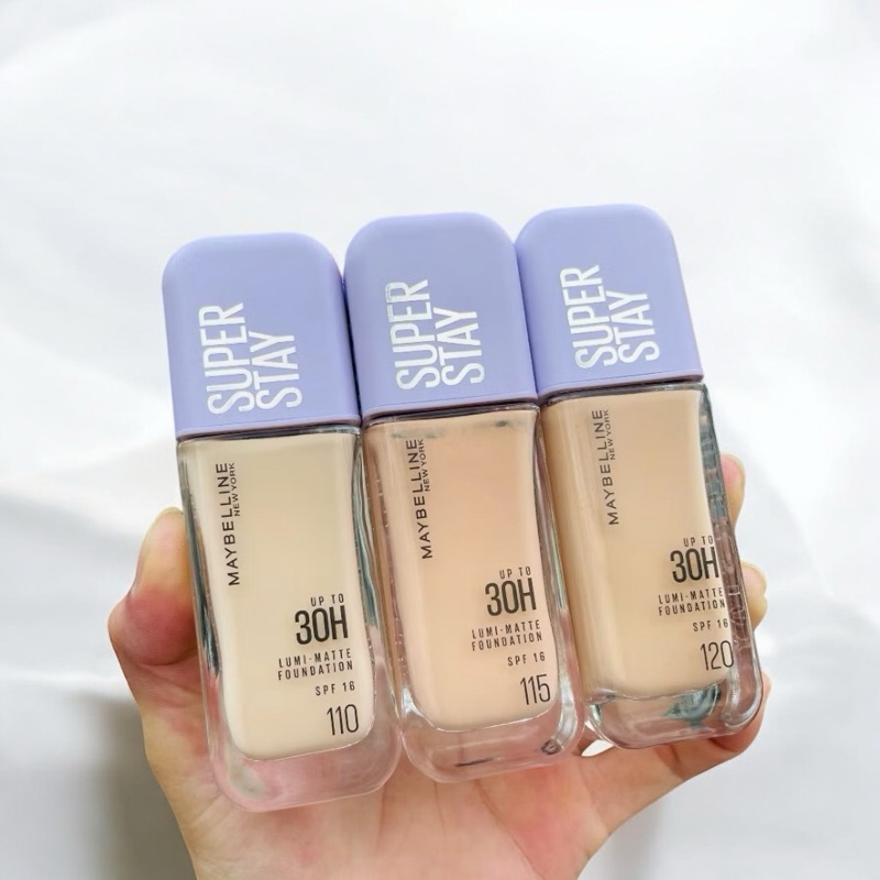 Kem nền bắt sáng Superstay Lumi Matte 30H nắp tím che phủ siêu nhẹ mặt