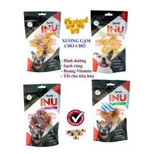 XƯƠNG GẶM CHO CHÓ Fonti INU Nơ Mini Gói 100g Thơm ngon Dinh dưỡng Sạch răng Giúp hàm chắc khỏe Tiêu hóa tốt SX tại VN