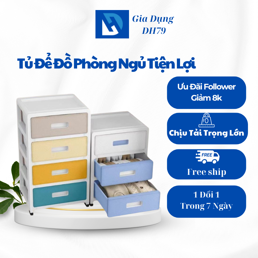 Tủ Để Đồ Quần Áo Đa Năng Có Ngăn Kéo Chứa Đồ Tiện Lợi, Kệ Để Đồ Phòng Ngủ Tiện Lợi - DH79