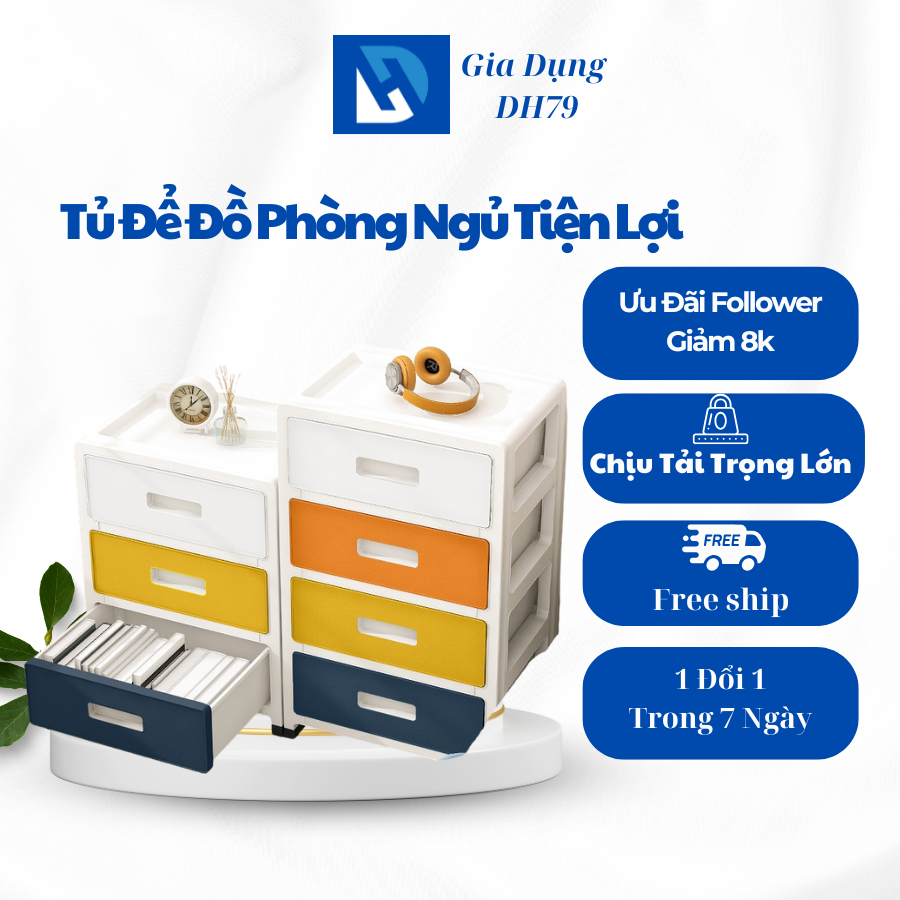 Tủ Để Đồ Phòng Ngủ Tiện Lợi 3/4/5/6 Tầng Có Bánh Xe,Tủ Đựng Đồ Lót, Tủ Đựng Đồ Đa Năng Tiện ích cho Gia Đình - DH79