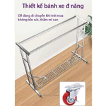 Giàn phơi quần áo CAO CẤP chịu lực 300kg phơi từ 50 bộ quần áo chất liệu inox 304 cứng cáp phơi chăn ga gối đệm -DH79 — ảnh 3