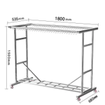 Giàn phơi quần áo CAO CẤP chịu lực 300kg phơi từ 50 bộ quần áo chất liệu inox 304 cứng cáp phơi chăn ga gối đệm -DH79 — ảnh 2