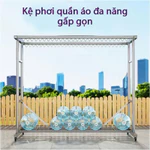 Giàn phơi quần áo CAO CẤP chịu lực 300kg phơi từ 50 bộ quần áo chất liệu inox 304 cứng cáp phơi chăn ga gối đệm -DH79 — ảnh 5