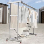 Giàn phơi quần áo CAO CẤP chịu lực 300kg phơi từ 50 bộ quần áo chất liệu inox 304 cứng cáp phơi chăn ga gối đệm -DH79 — ảnh 8