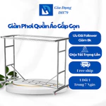 Giàn phơi quần áo CAO CẤP chịu lực 300kg phơi từ 50 bộ quần áo chất liệu inox 304 cứng cáp phơi chăn ga gối đệm -DH79 — ảnh 1