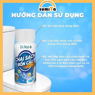Chai thả bồn cầu Dr Natro vệ sinh tự động kháng khuẩn khử mùi an toàn cho bề mặt bồn cầu - SUMIYA
