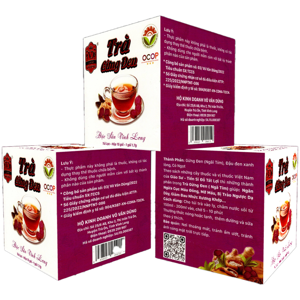 🔥 COMBO SIÊU TIẾT KIỆM - 3 HỘP TRÀ GỪNG ĐEN TÚI LỌC - BẢO VỆ SỨC KHỎE TỪ THIÊN NHIÊN 🔥