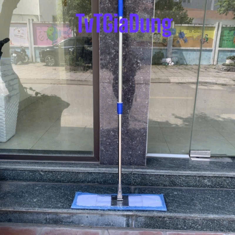 Chổi Lau Nhà Công Nghiệp Inox Bản 45cm - 60cm Cán Rút Tiện Dụng