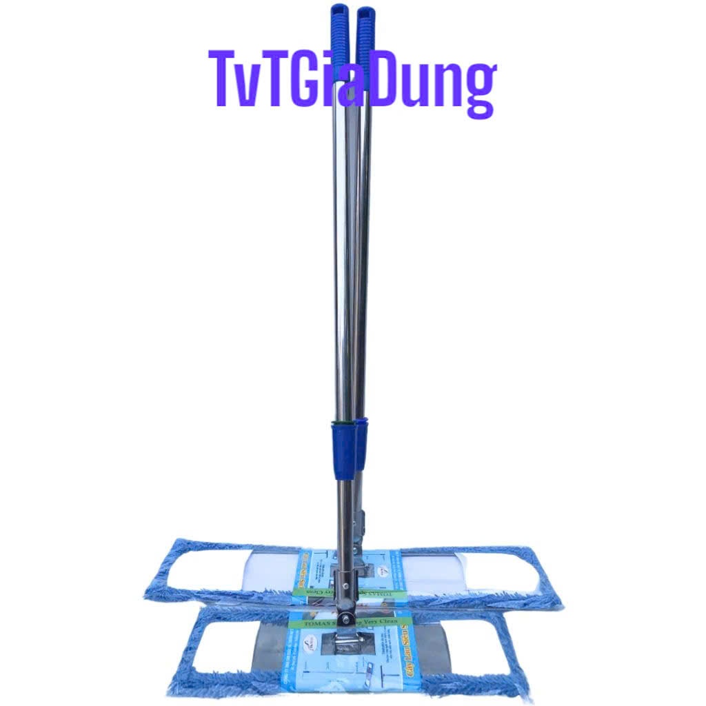 Chổi Lau Nhà Công Nghiệp Inox Bản 45cm - 60cm Cán Rút Tiện Dụng