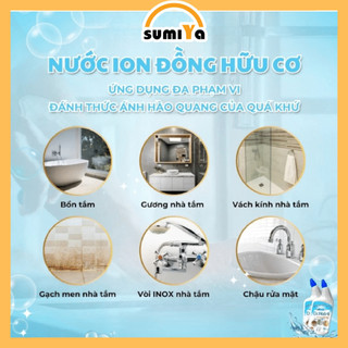 Nước ion đồng hữu cơ Dr.Natro tẩy cặn canxi rong rêu ron gạch men ố vàng tường bám màu bẩn
