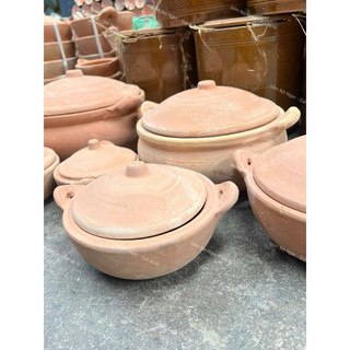 Nồi Đất Kho Cá Bụng Bự Sâu Lòng - Size 14cm Đến 30cm - Có Quai/Nắp Đậy - Kho Thịt - Nấu Canh - Gốm Đất Nung