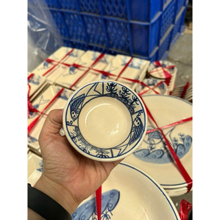 Chén Bánh Bèo/Chén Tép/Chén Chấm Gốm Vẽ Gà/Cá Cao Cấp 9.5cm - Gốm Lái Thiêu - Gốm Nam Bộ