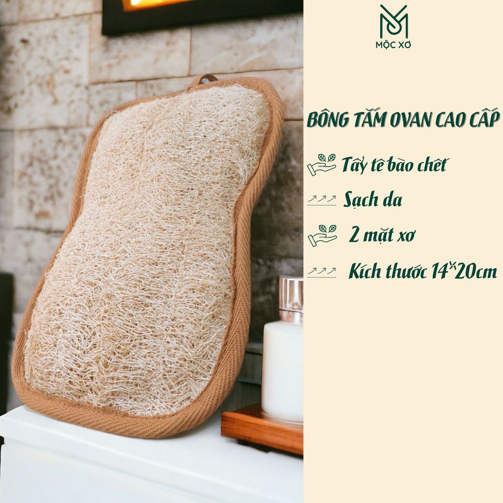 Bông Tắm Cỡ Đại Mộc Xơ - Mướp Tự Nhiên - Xơ Mướp Tắm Tẩy Tế Bào Chết - Chà Lưng - Xuất Khẩu