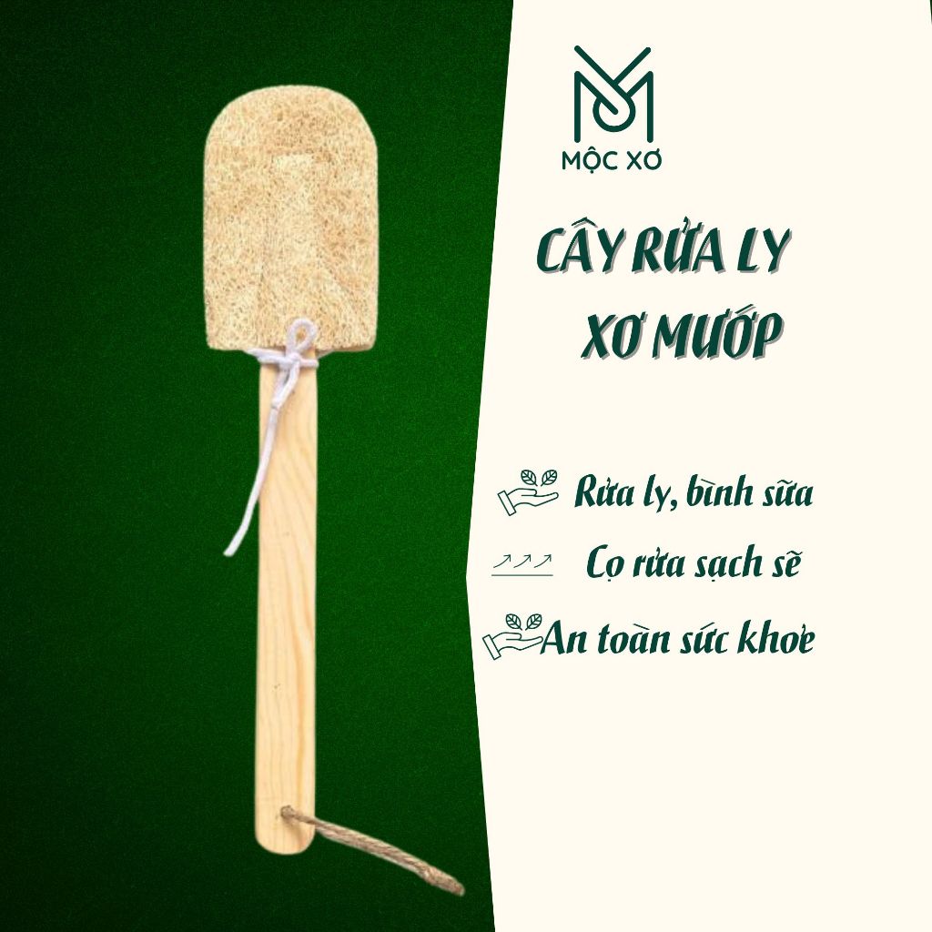 Cây Rửa Ly Mộc Xơ 6-8 Cánh - Xơ Mướp Tự Nhiên - Cây Rửa Bình Sữa - Cây Rửa Cốc - Cây Rửa Bình Nước