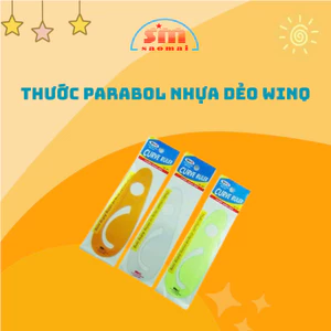 Thước Parabol Nhựa Dẻo WinQ QL 01/ QL 02 Vẽ Đồ Thị Hàm Số, Hình Học Văn Phòng Phẩm