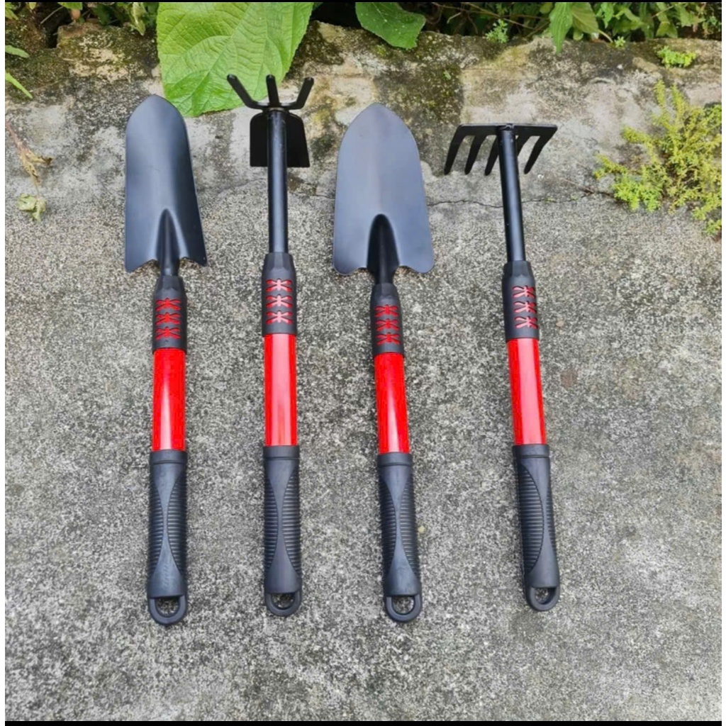 Bộ 4 Món Dụng Cụ Làm Vườn Tay Cầm Bọc Cao Su Chắc Chắn, Siêu Tiện Dụng Gồm Cuốc, Xẻng, Cào Đất 22 Me&Be