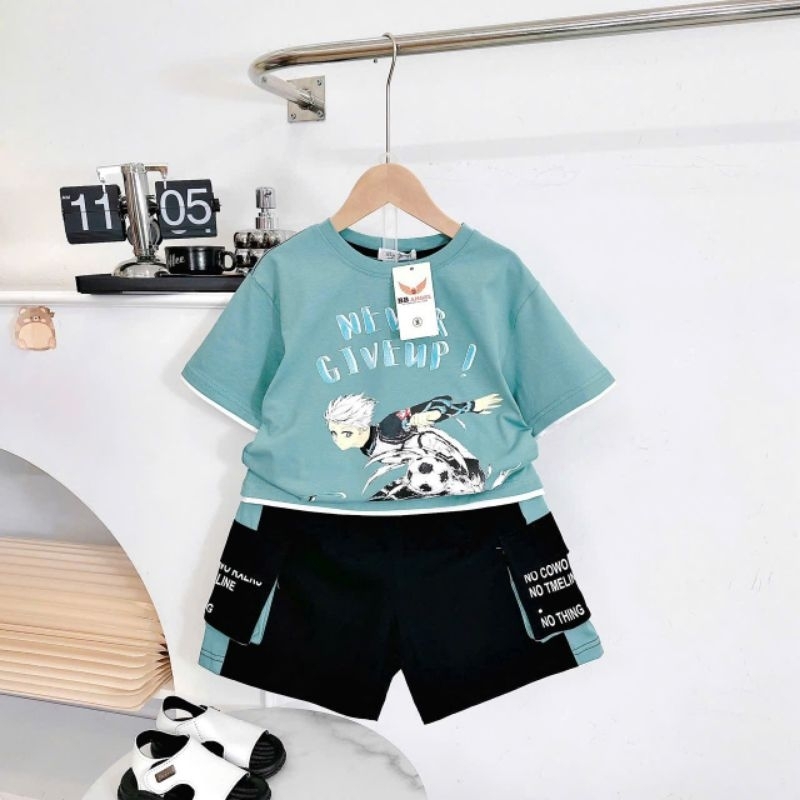 Set bộ hè cho bé set cộc tay bé trai size từ 30-52kg chất cotton ép mịn siêu bền