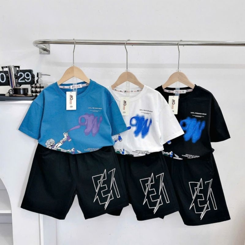 Set bộ cotton cho bé set bộ hè cho bé trai size từ 22-52kg from dáng rộng rãi thoải mái