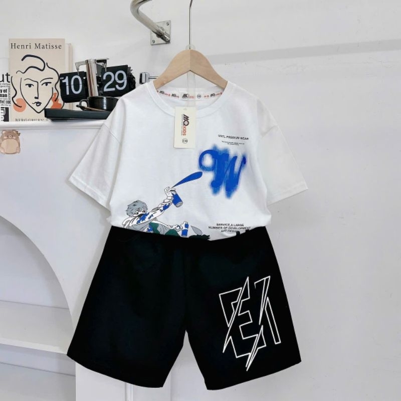 Set bộ cotton cho bé set bộ hè cho bé trai size từ 22-52kg from dáng rộng rãi thoải mái