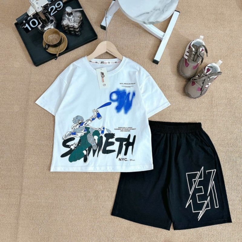 Set bộ cotton cho bé set bộ hè cho bé trai size từ 22-52kg from dáng rộng rãi thoải mái