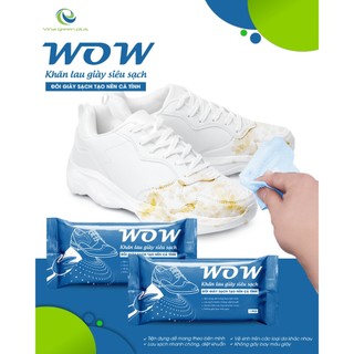 Combo 10 Khăn lau giày siêu sạch KRCLEAN, nhỏ gọn tiện lợi khi du lịch, lau nhanh vết bẩn trên, giày da, giày sneaker