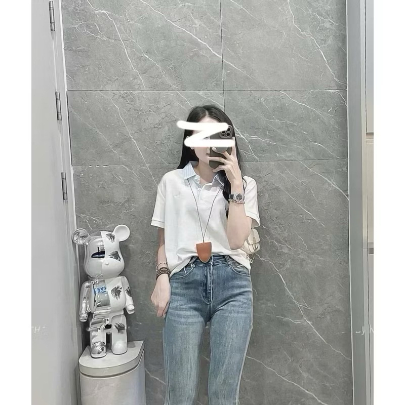 [Hẵng sẵn] Áo polo cổ phối kẻ hàng QCL1 tag FBM