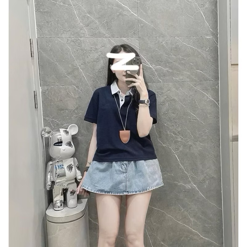 [Hẵng sẵn] Áo polo cổ phối kẻ hàng QCL1 tag FBM