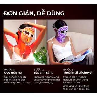 Mặt Nạ Ánh Sáng Halio PureGlow Ultralite Silicone LED Face Mask -Chính hãng, bảo hành 1-1