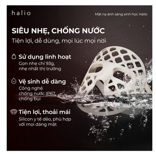 Mặt Nạ Ánh Sáng Halio PureGlow Ultralite Silicone LED Face Mask -Chính hãng, bảo hành 1-1