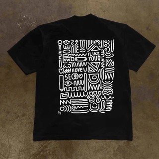Áo Phông Hè Nam Nữ Cổ Tròn Phối Họa Tiết Đen Trắng Chữ ILIKEYOU Chất Vải Cotton Khô Mềm Mịn Mát Mẻ Cho Mùa Hè