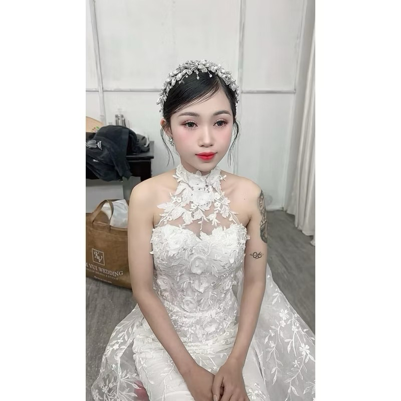 Bờm cô dâu đá xinh cho ngày cưới-TB222