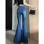 Quần Jeans ống loe To , Quần bò loe to xanh trước phong cách LN 30
