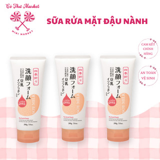 Sữa rửa mặt đậu nành SHIKIORIORI dưỡng ẩm, căng da, mịn màng Soy Milk The Facial Foam Nhật Bản 200g