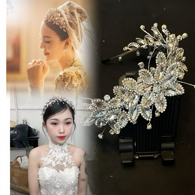 Bờm cô dâu đá xinh cho ngày cưới-TB222