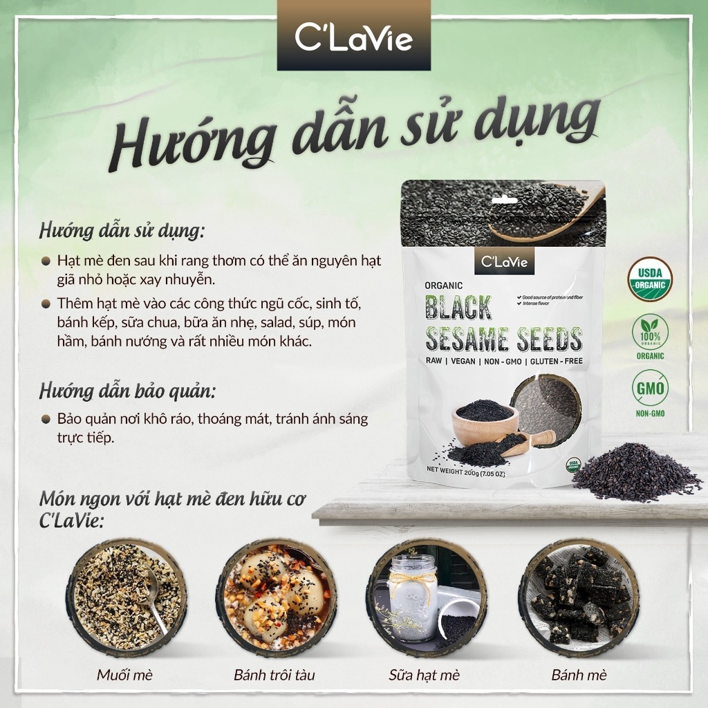 Hạt mè hữu cơ C'LaVie Organic Sesame Seeds