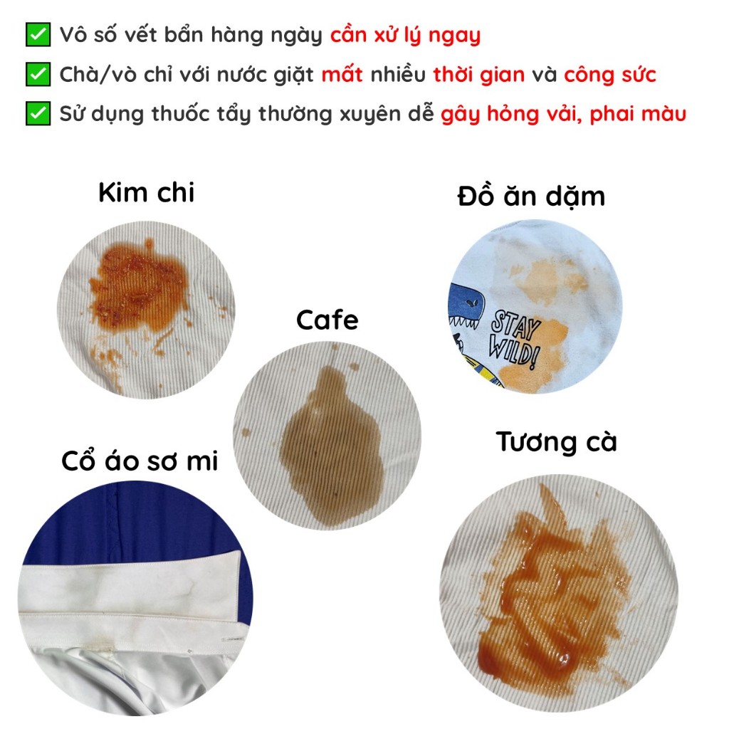 Ảnh Xịt Tẩy Vết Bẩn Quần Áo ORO Nước Tẩy Quần Áo Màu, Tẩy Cổ Áo Sơ Mi, Tẩy Quần Áo Trắng, Tẩy Vết Thức Ăn, Vết Cafe, Đồ Uống 1