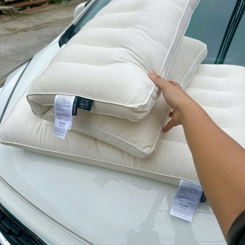 Ảnh Gối Công Thái Học Bodecor Gối Massager Kim Cương 3D cao cấp chống đau mỏi vai gáy kích thước 48 x 74 cm 3
