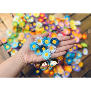 Hoa thạch thảo ~3cm bằng giấy Mỹ thuật màu