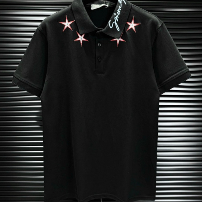 Áo Polo GVC Hoạ Tiết Thêu Hình Ngôi Sao Phối Cổ Siu Đẹp - Áo Polo Nam Nữ GVC Thêu Cổ Chuẩn Phong Cách Boy Phố New 2025