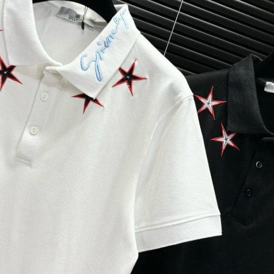Áo Polo GVC Hoạ Tiết Thêu Hình Ngôi Sao Phối Cổ Siu Đẹp - Áo Polo Nam Nữ GVC Thêu Cổ Chuẩn Phong Cách Boy Phố New 2025