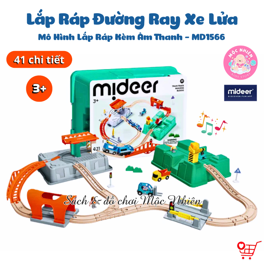 Mô hình lắp ráp đường ray tàu hỏa kèm âm thanh cho bé 3 tuổi - Mideer ...