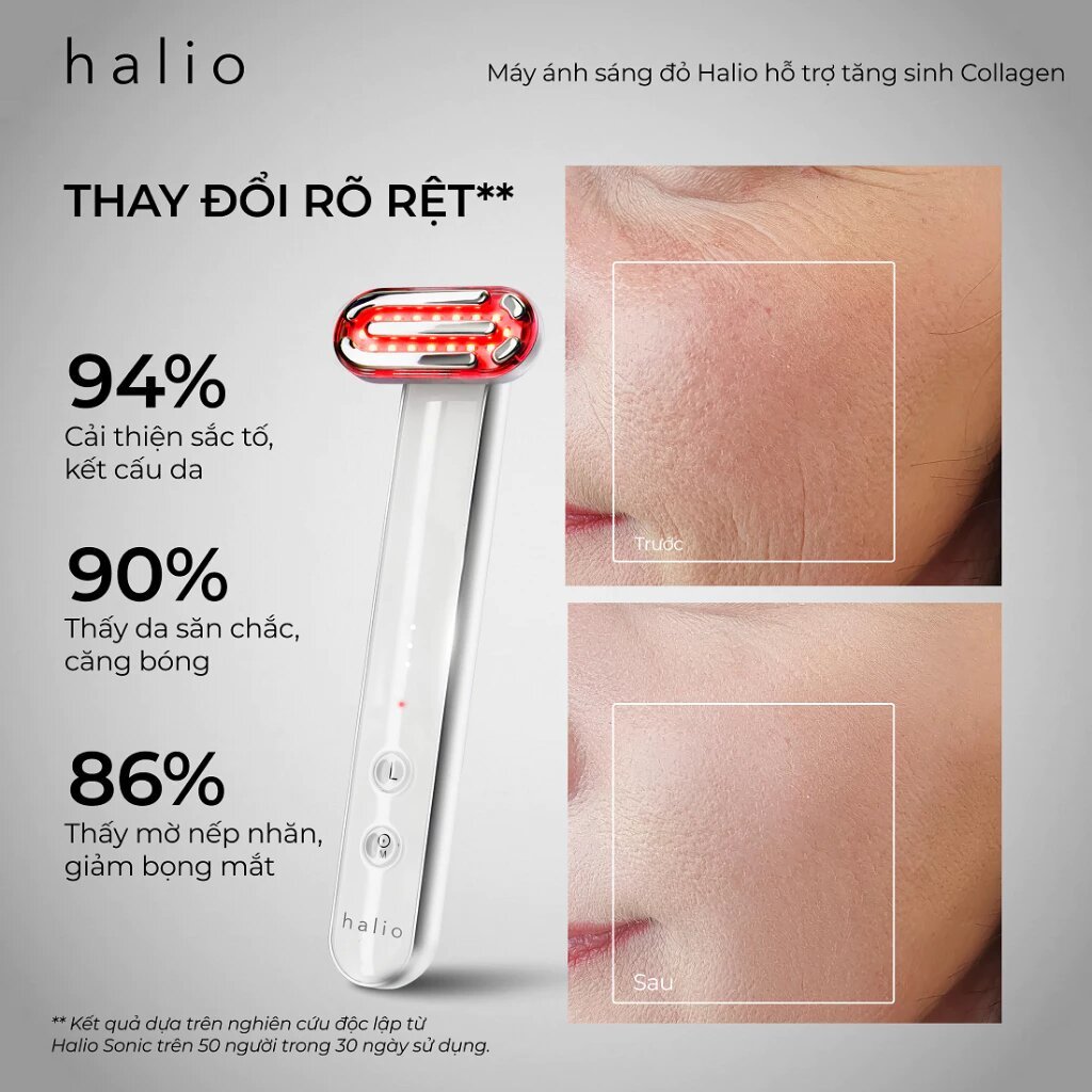 Máy ánh sáng đỏ Halio Red Light Therapy Device 3 in 1 - Bảo hành chính hãng 24 tháng