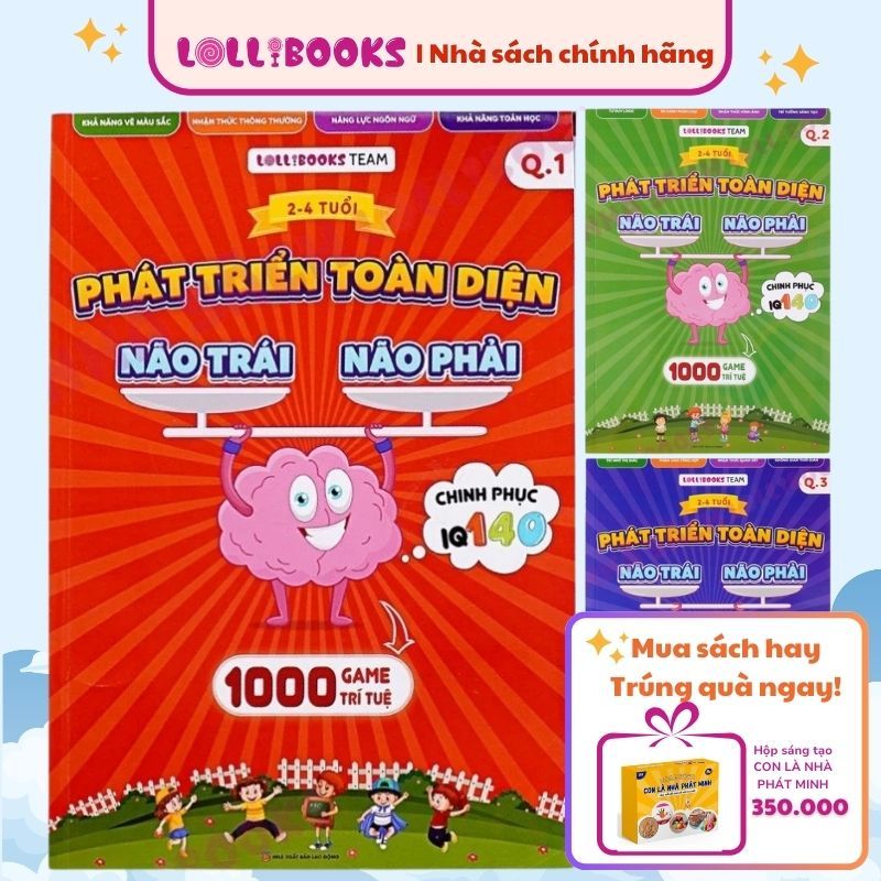 Ảnh Sách Khai Phá Tiềm Thức Trí Não Phát Triển Toàn Diện Não Trái Não Phải cho bé tập nói, phát triển IQ sớm - LOLLIBOOKS 1