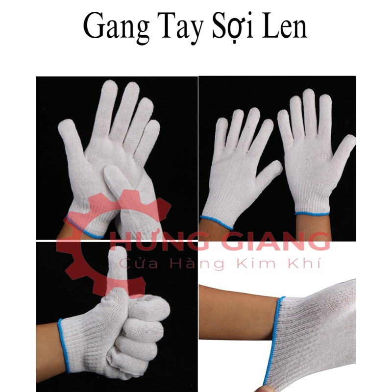 Gang Tay Bảo Hộ Sợi Trắng Mềm Mịn Vải COTTON