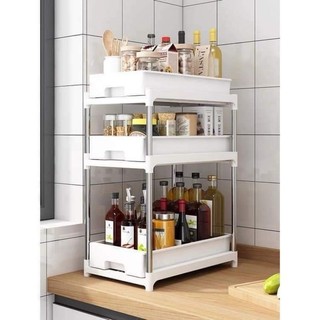 Kệ Đựng Gia Vị Kéo Trượt Đa Năng Nhựa PP Cao Cấp, Giá Đựng Gia Vị Tiện Lợi, Gọn Gàng