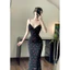 KATE [L.Studio] Đầm 2 dây dáng dài đuội cá nhẹ SẴN MUSH ngực, cổ V sâu quyến rũ. Chất thun lưới mesh