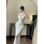KATE [L.Studio] Đầm 2 dây dáng dài đuội cá nhẹ SẴN MUSH ngực, cổ V sâu quyến rũ. Chất thun lưới mesh