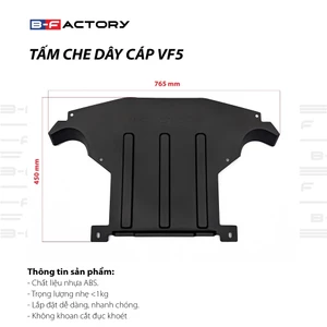 B-FACTORY Tấm Che Dây Cáp Nhựa ABS Cho VinFast VF5 Đen