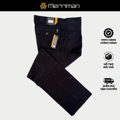 MERRIMAN SALE - Quần Khaki Có Ly Cao cấp, Màu Đen, Xám, Kem, Navy Form Slim Fit, Chất Liệu Cotton